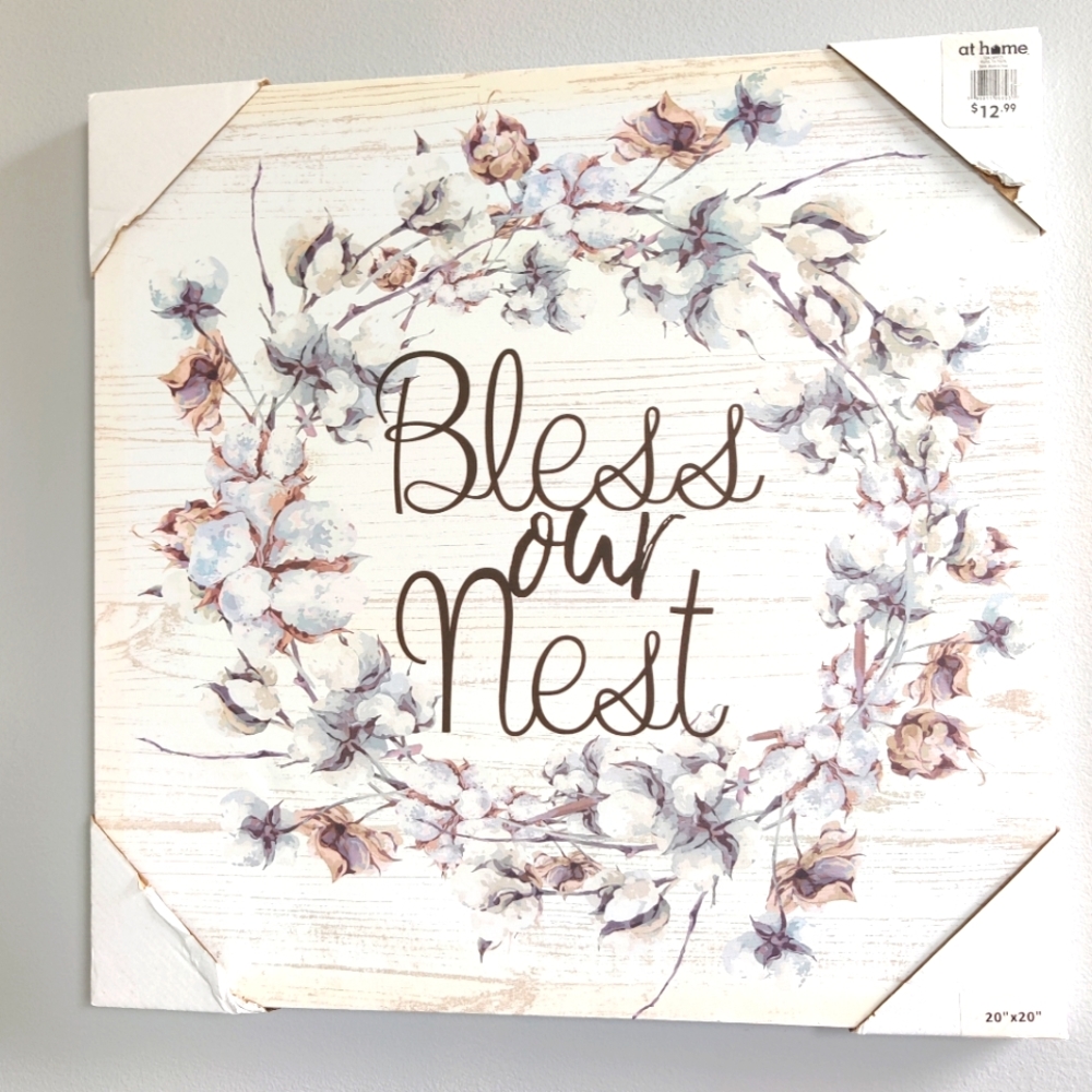 Bless This Nest, Wall Art, Brand New